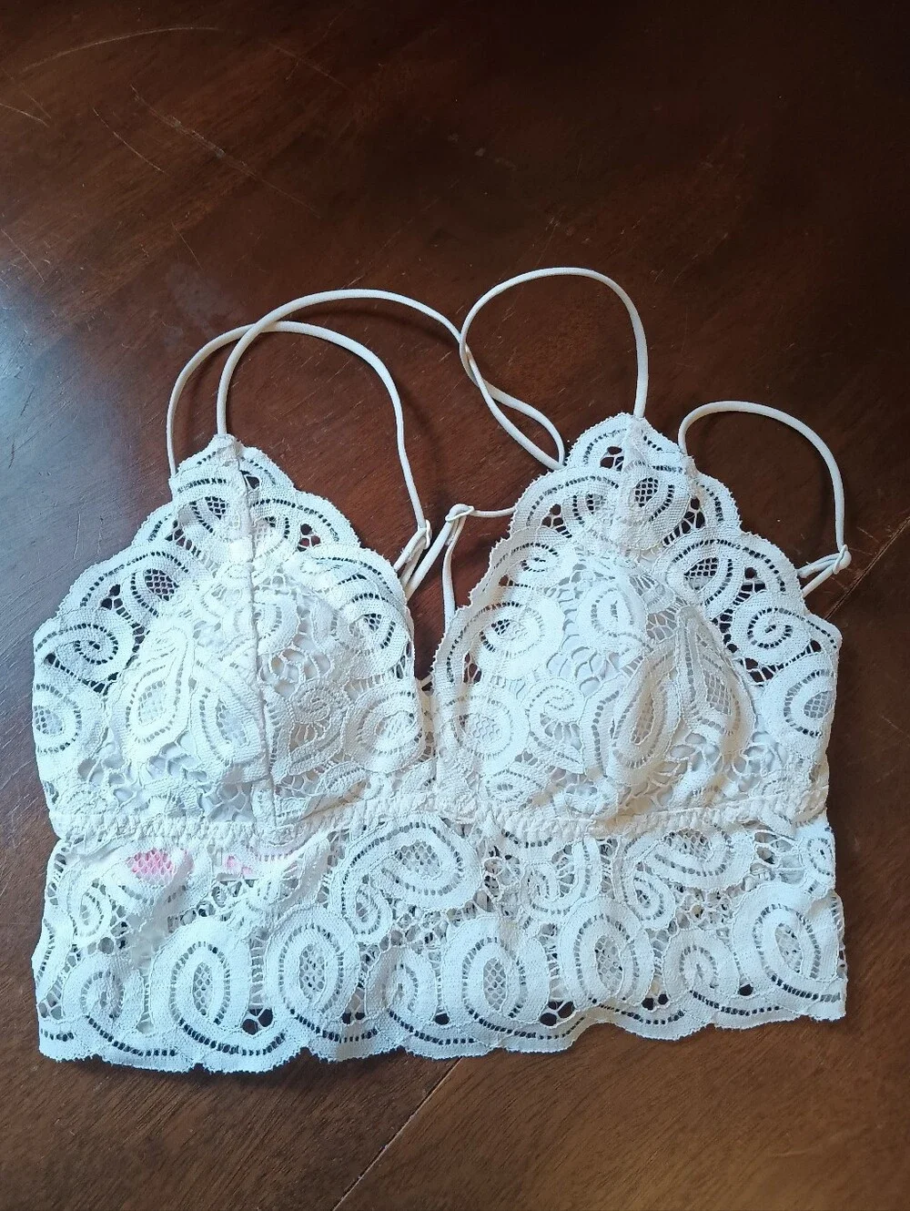White Lace Bralette size Small by PINK
